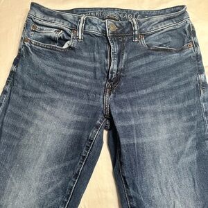 American Eagle Outfitters Men's Slim Straight Jeans - Blue